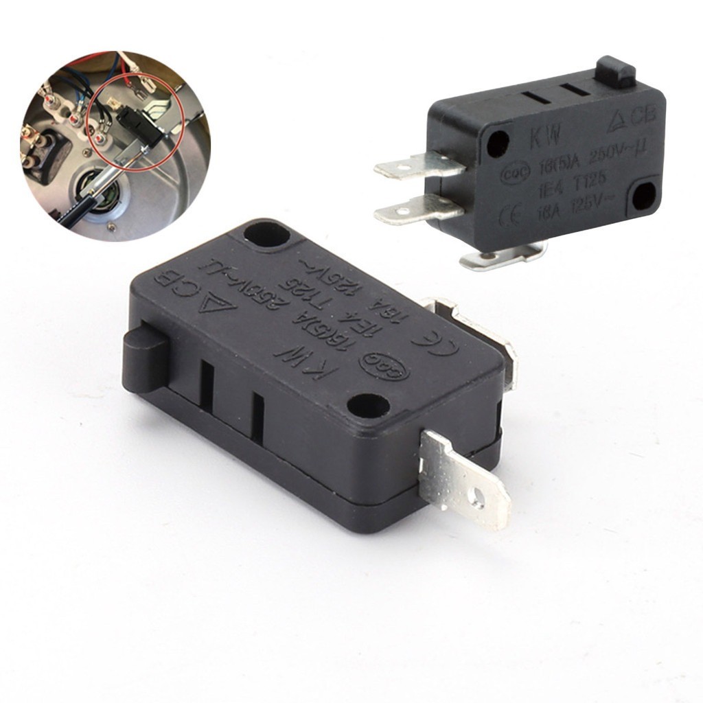 KW7-0 16A Mini Micro Switch – Metal Appliance Part For Microwave, Air Fryer, Washing Machine, Induction Cooker & More