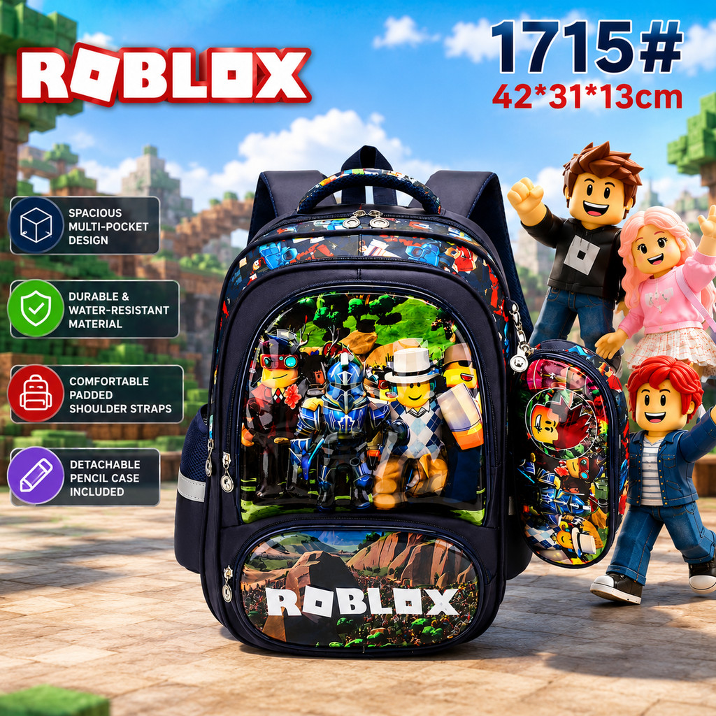 [YONO Store] Unisex Cartoon Toy Backpack Set Large Capacity Waterproof ...