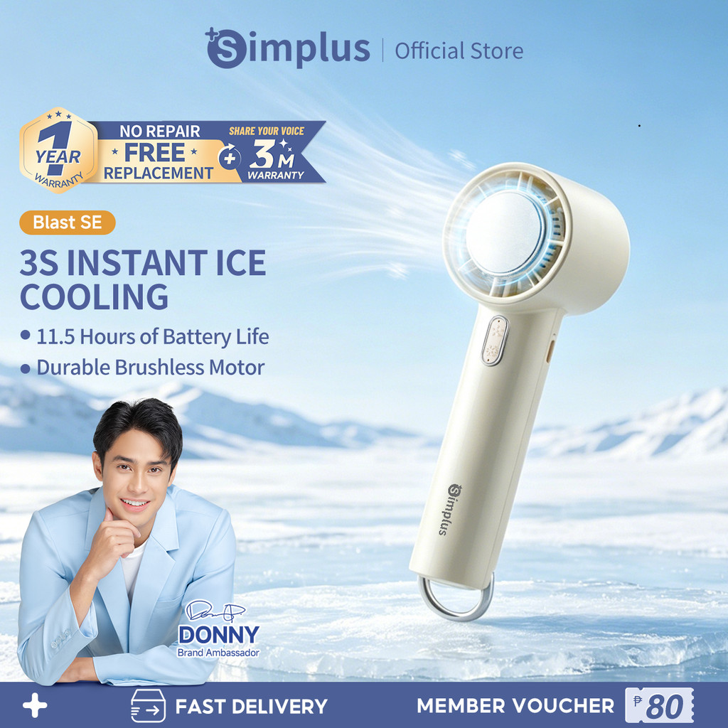 Simplus Mini Handheld Fan Ice-Cooling Compress Function 5 Speed ...
