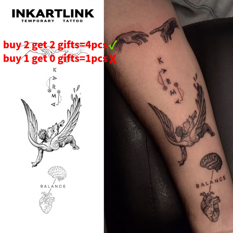 angel-letter-pattern-temporary-fake-tattoo-sticker-waterproof-long