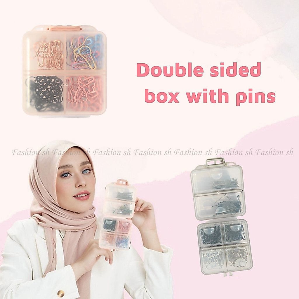 300 pcs/box Double sided openable box long needle pins and magic pin ...