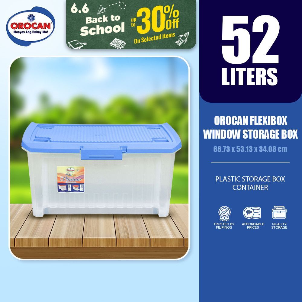 Orocan Flexibox Window 52L Storage Box | Plastic Storage Box Container ...