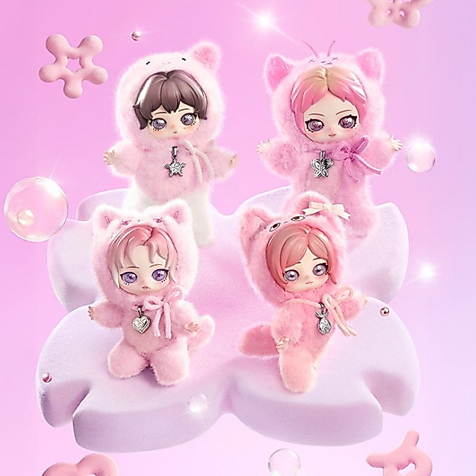 POPMART Secret and Set aespa Fluffy Club Blind Box KARINA GISELLE