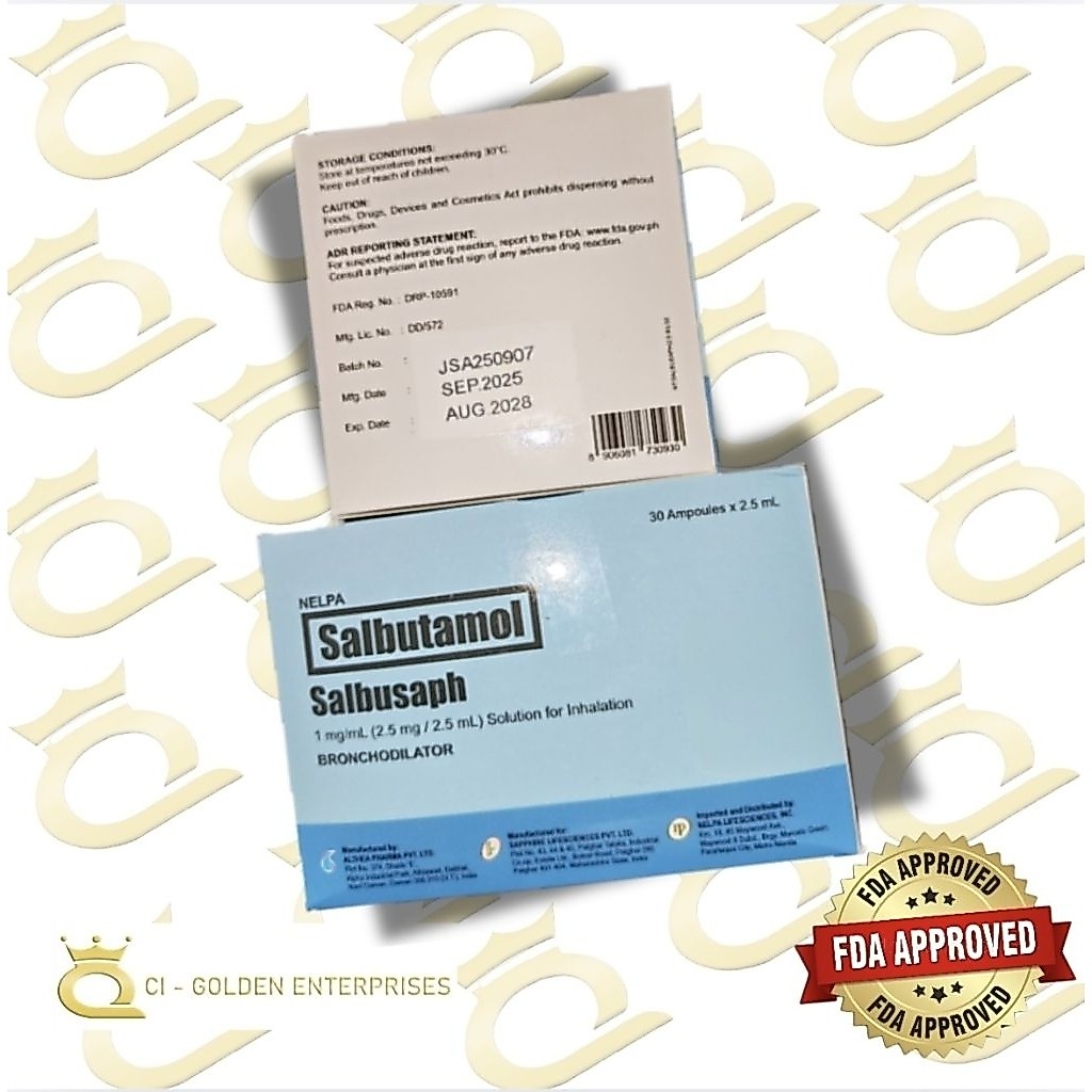 VENTACT SALBUTAMOL 30 AMPULES 2.5mL | Shopee Philippines