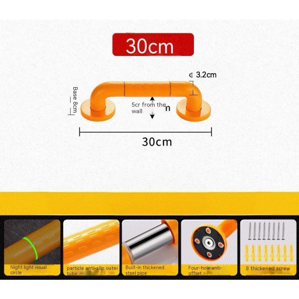 STAINLESS Anti-Slip Safety Handrail Bathroom Safety Handrail Bathroom ...