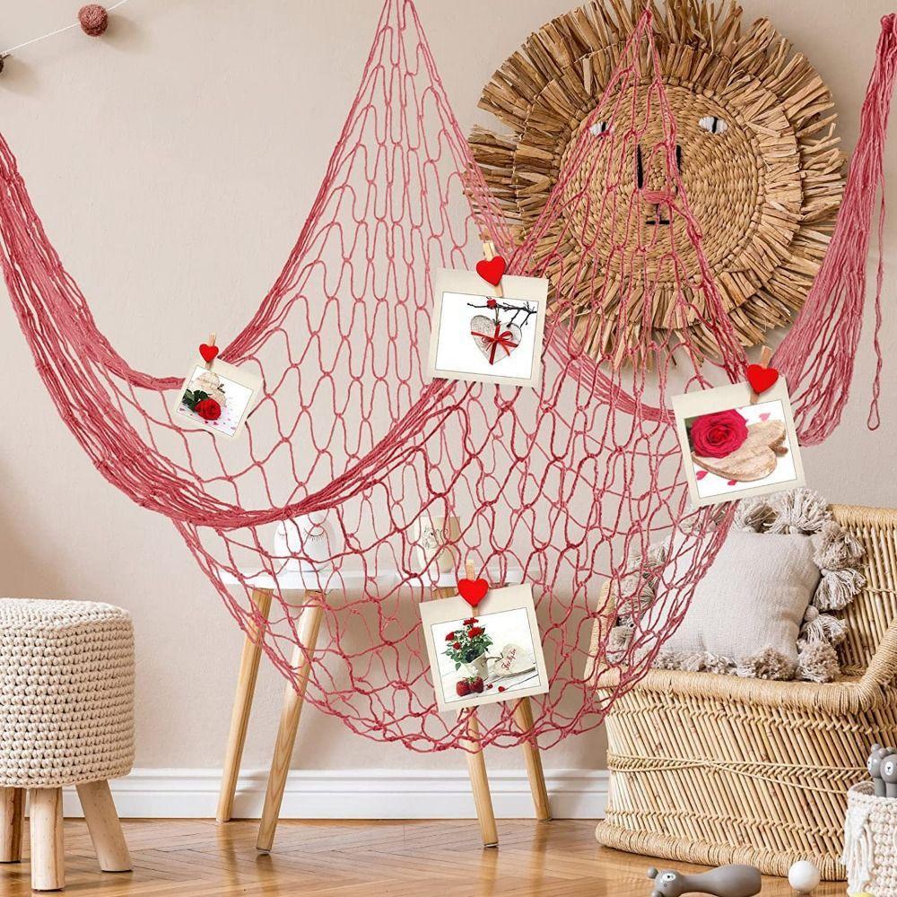 SPARKLEFLOW Sea Themed Fishnet Decor, Decorative Cotton Rope Wall ...