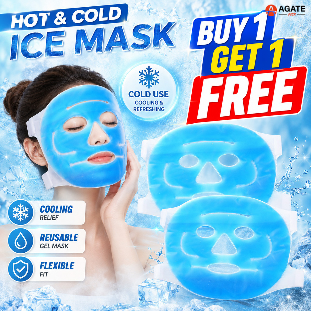 Reusable Gel Ice Pack Mask Face Beauty Ice Pack Full Face Cooling Mask ...