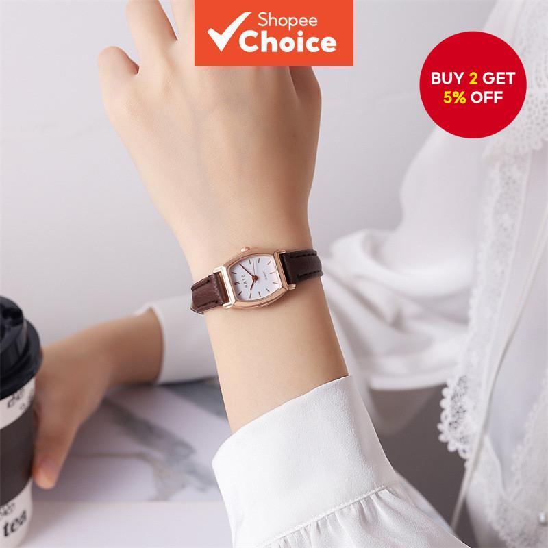 Unisex Quartz Watch Korean Fashion Minimalist Vintage Leather Strap ...