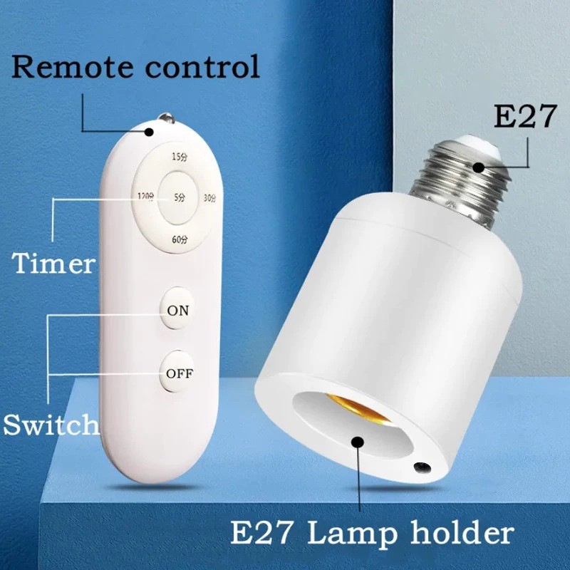 Smart Bulb Socket E27 Wireless Remote Control Switch Led Lamp Holder On ...