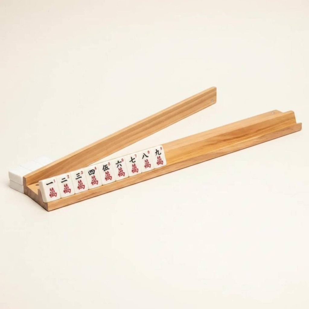 4 Pieces Handseffortless Gaming Wooden Mahjong Rack Polished Finish ...