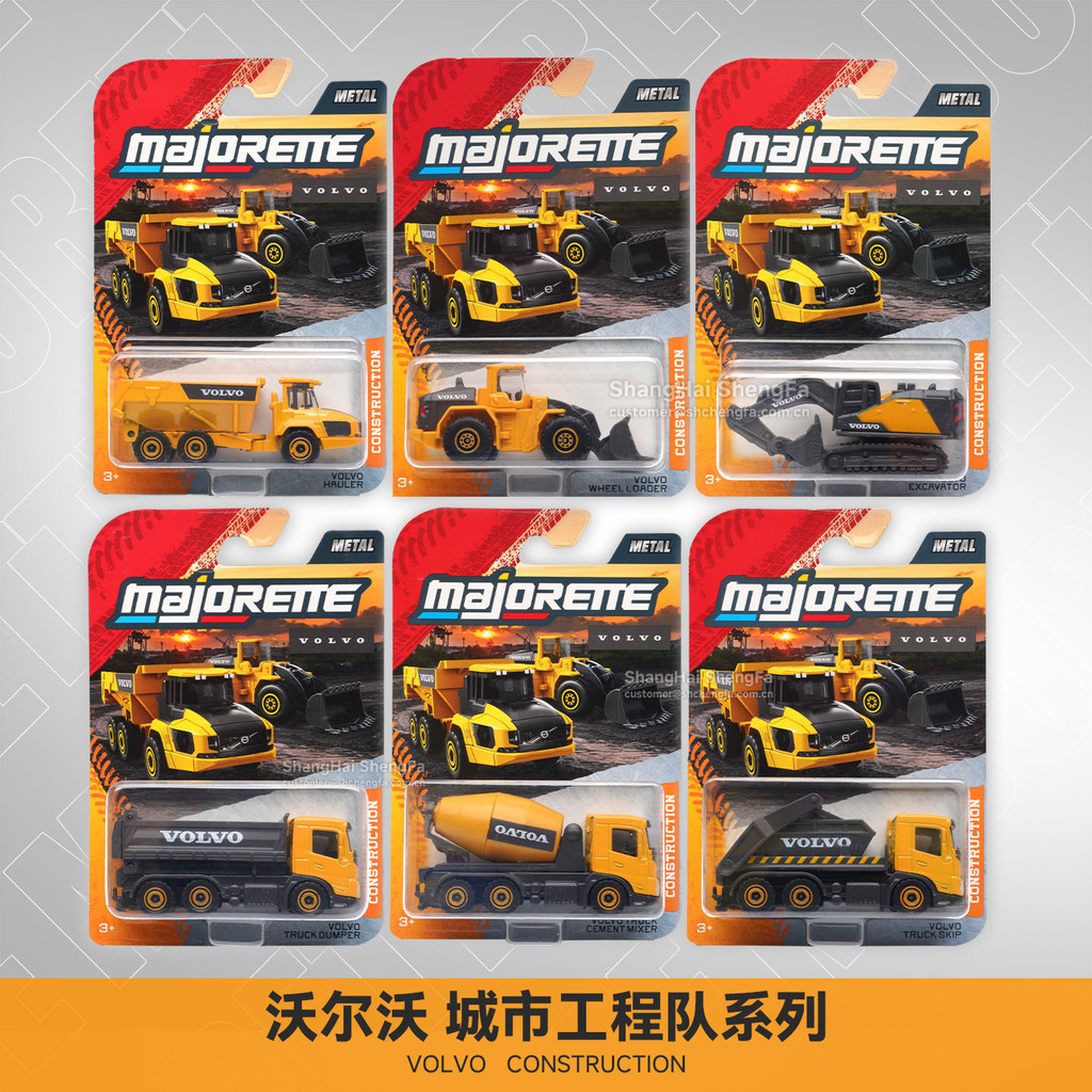 Majorette 1:64 Volvo Construction Diecast Car, Metal Engineering Truck ...