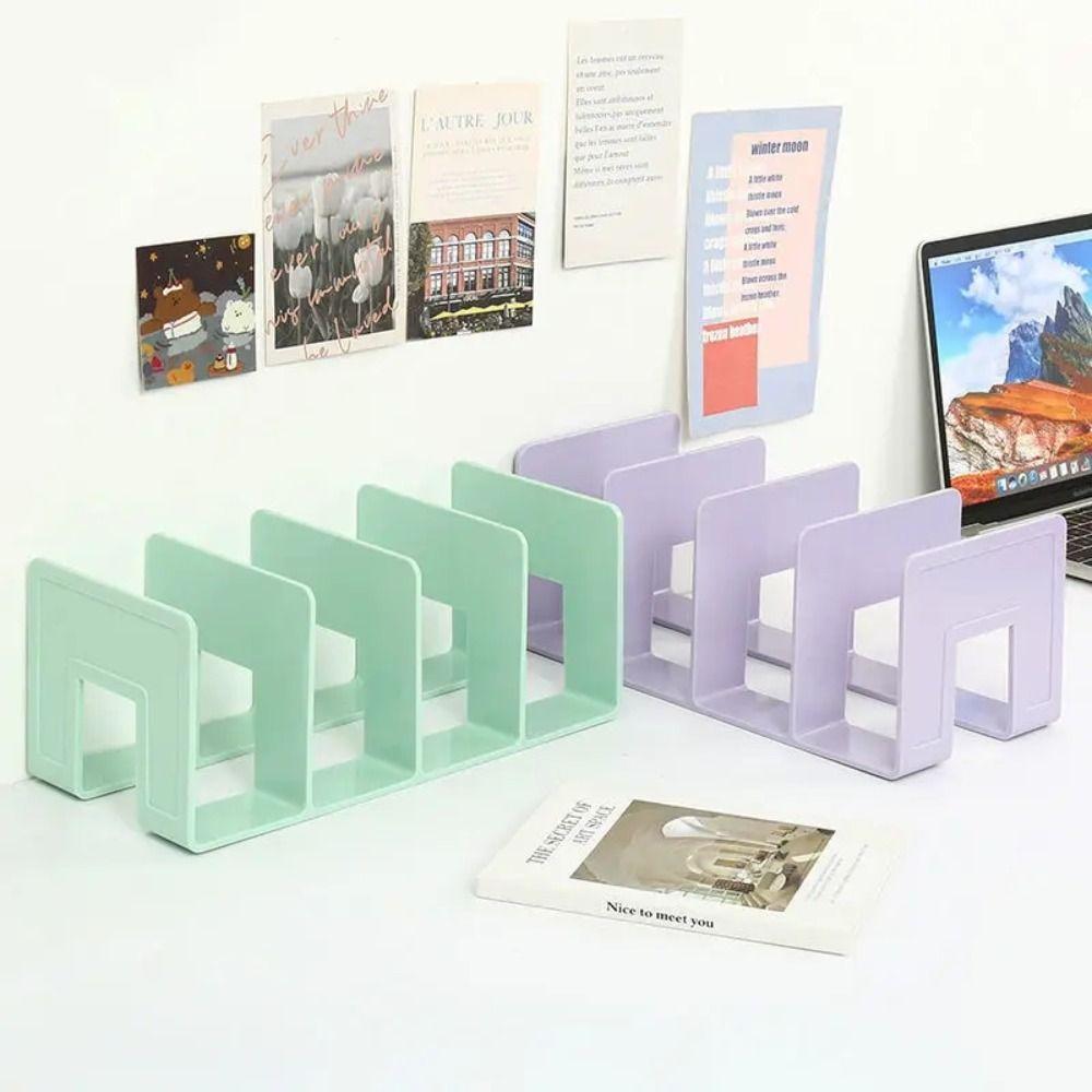 FALLFORBEAUTY Desktop Bookends, Display Sturdy Divider Book Stand, Save ...