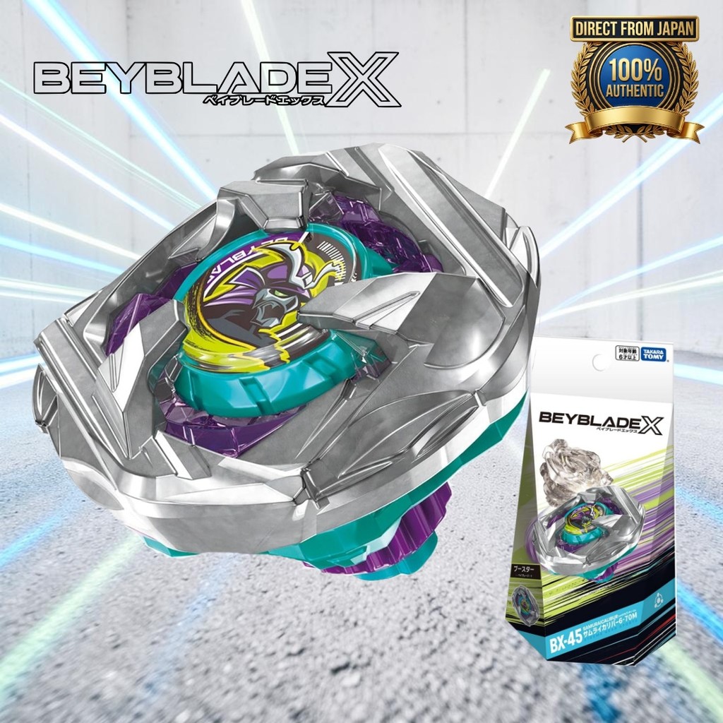 Trompo De Batalla Sin Pilas Takara Tomy Beyblade X BX-45 Booster Samurai Calibre 6-70M – Lanzamiento Oficial, Sin Pilas, Nuevo Sistema De Batalla