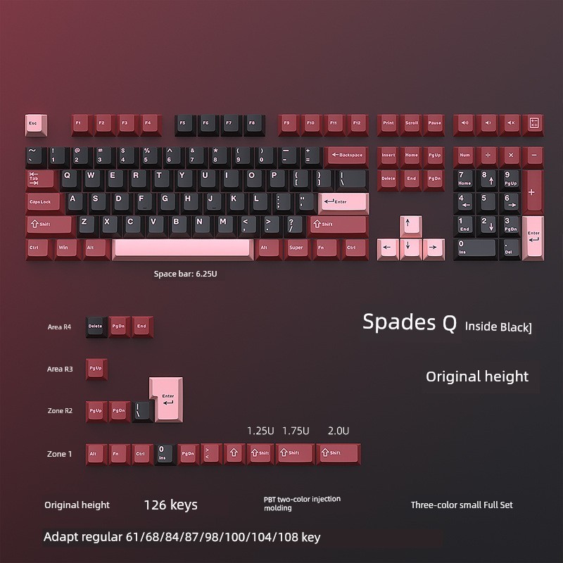 keycaps custom keycaps Original Factory PBT Two-Color Opaque Keycap 64 ...