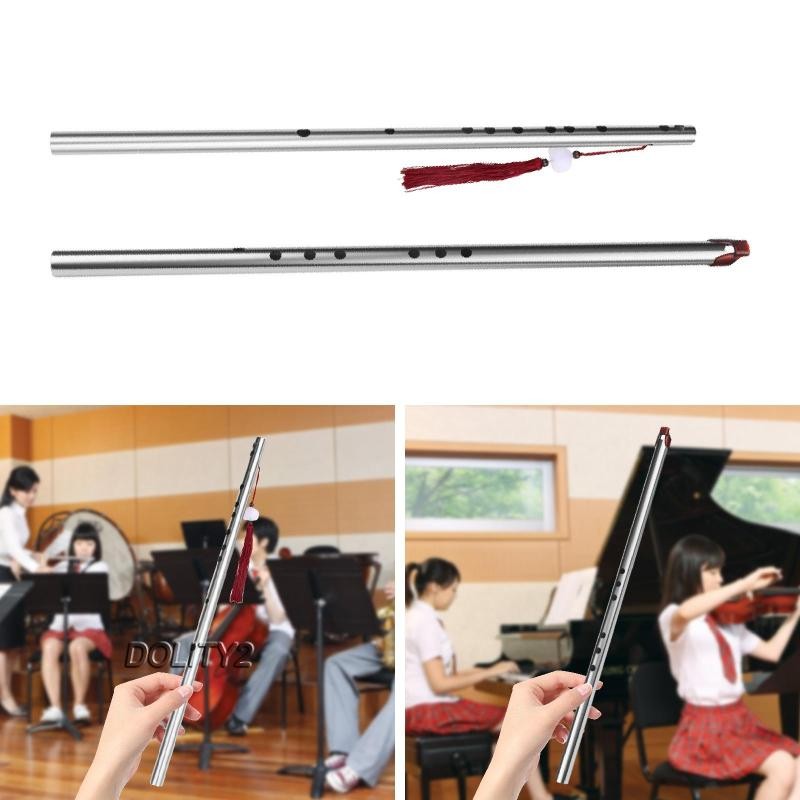[Dolity2] Stainless Steel Dizi Flute Woodwind Instrument Compact ...