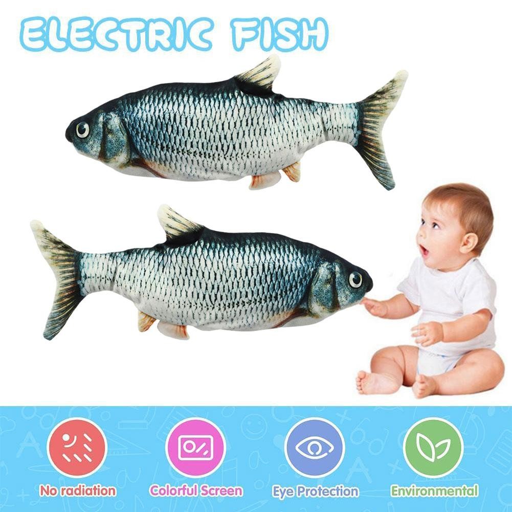 Electric Fish Toy USB Charging Simulation Dancing Jumping Fish Moving ...