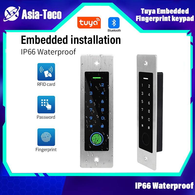 Embed Mount Touch Keypad Tuya Smart Life App Access Control Fingerprint ...