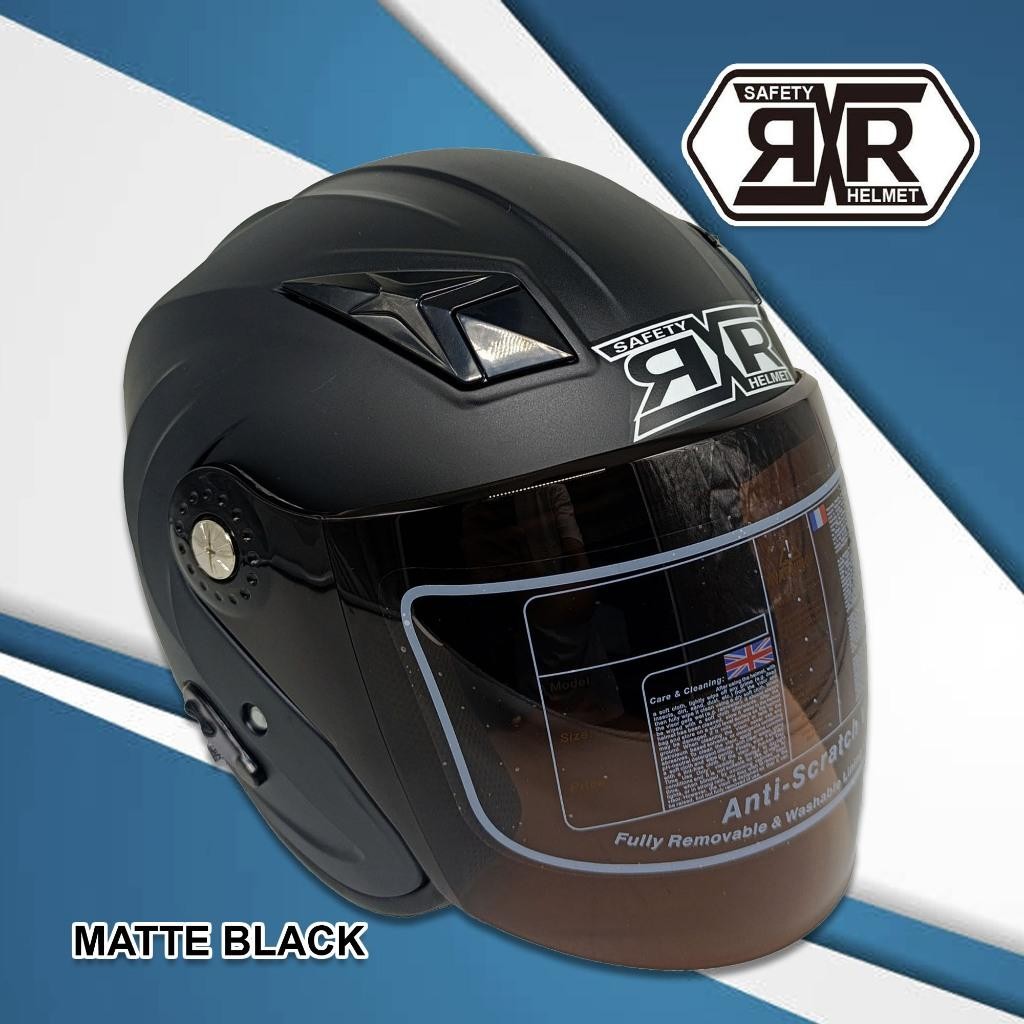 RXR Motorcycle Half Face Helmet Motor Tinted Visor Open Face Helmets ...