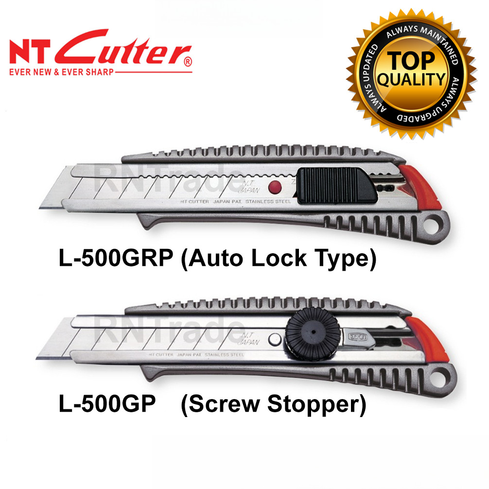 NT Cutter L-500GRP L-500GP Blade Cutter Utility Knife, Aluminum Diecast ...