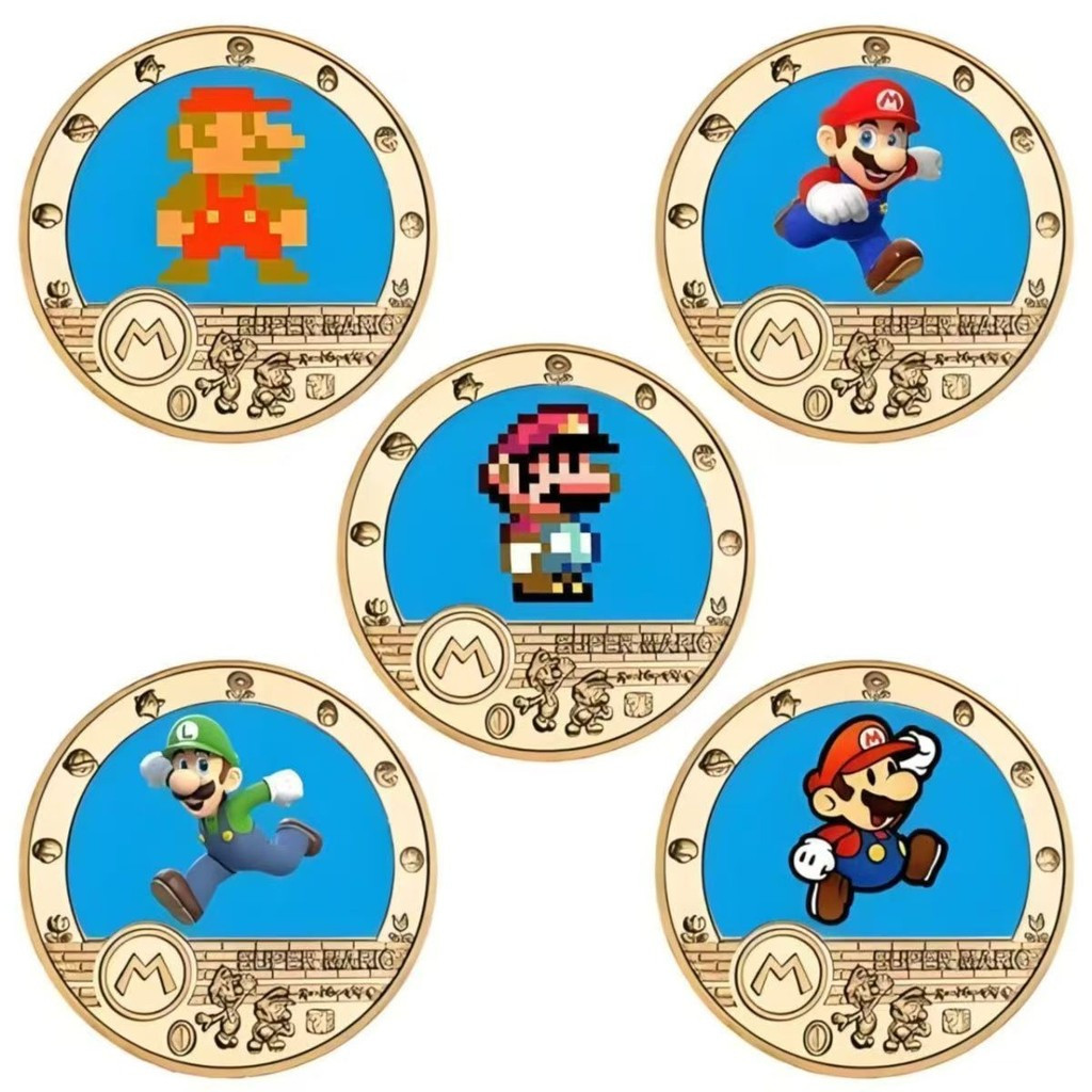 Super Mario Commemorative Coin Mario Commemorative Coin Gift | Shopee ...