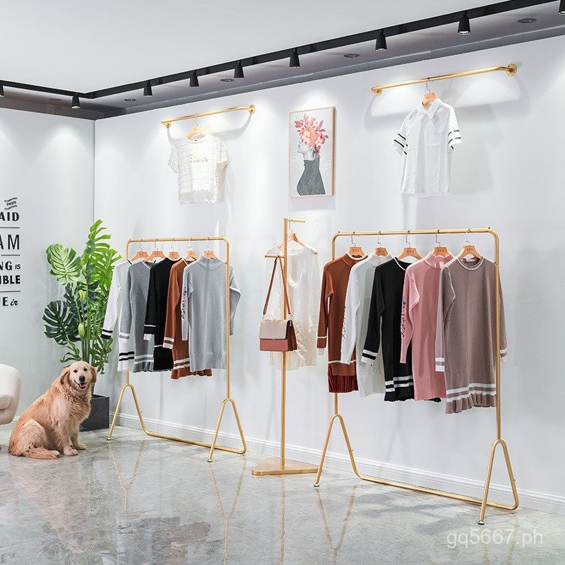 Women's Clothing Store Display Rack Nordic Style Rack Hanging Clothes ...