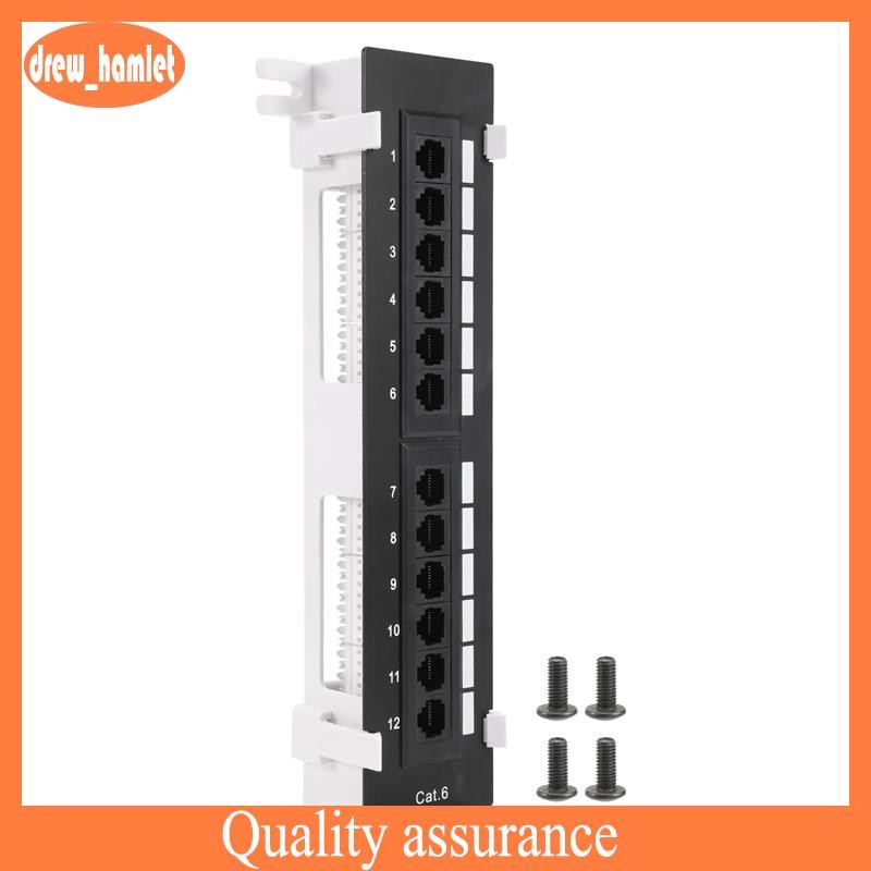 Network Tool Kit 12 Port Cat6 Patch Panel Rj45 Networking Wall Mount ...