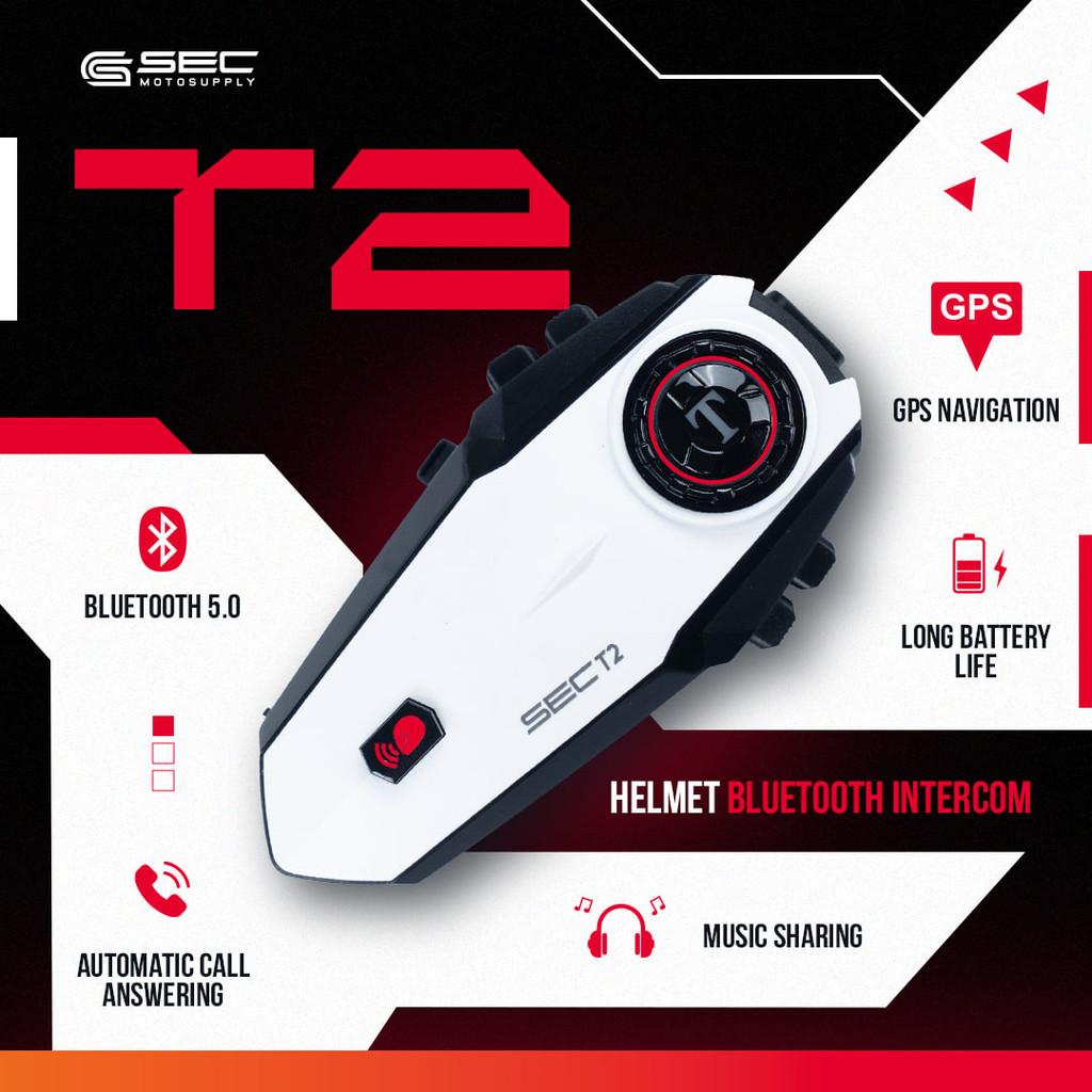 SEC T2 6-Way Bluetooth Intercom by TNicer (DSEC-06336) | Shopee Philippines