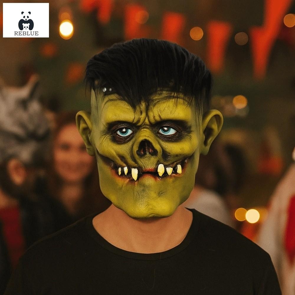 thumbnail image 2 of XMY Scary Halloween Zombie Mask - Decaying Skeleton Witch Party Mask 2 of 6