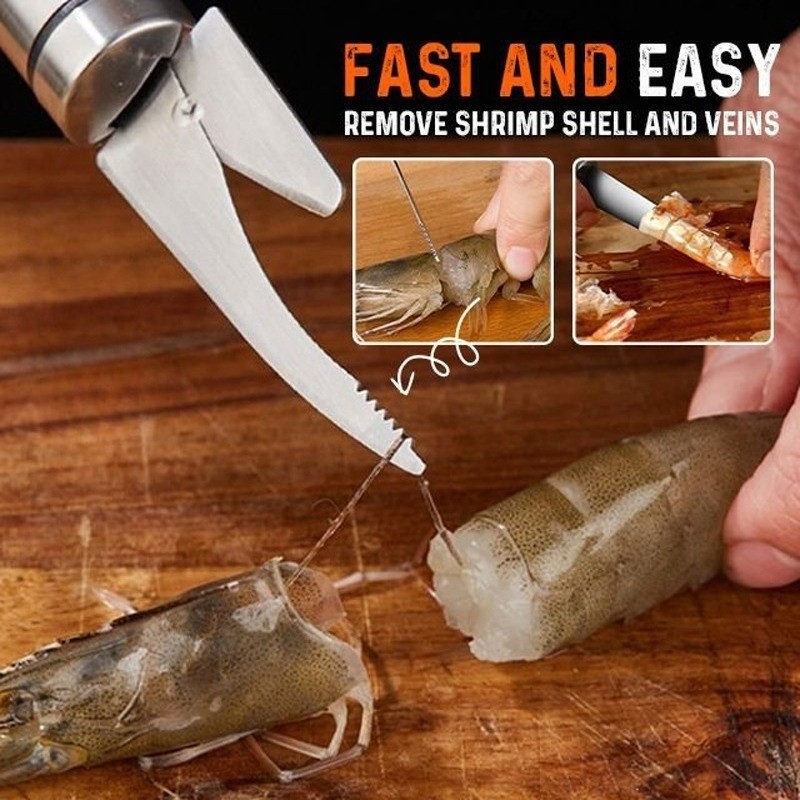 6 IN 1 Multifunctional Fast Shrimp Peeler Fish Scale Knife Stainless ...