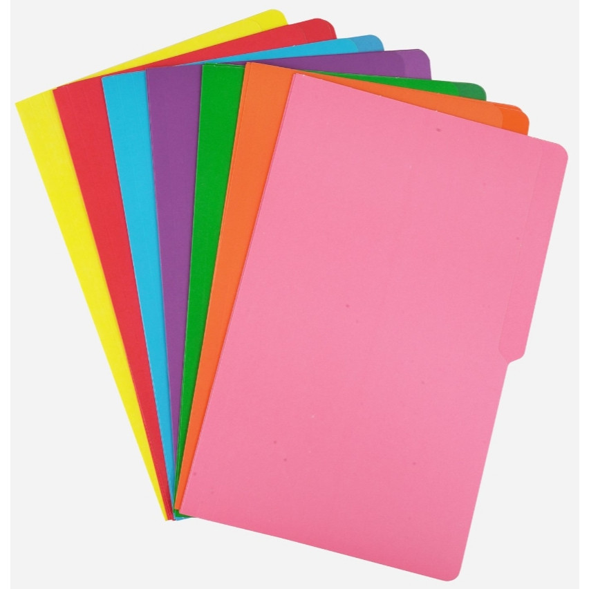 Colored Paper Folders – Long & Short Size File Organizers for School or ...