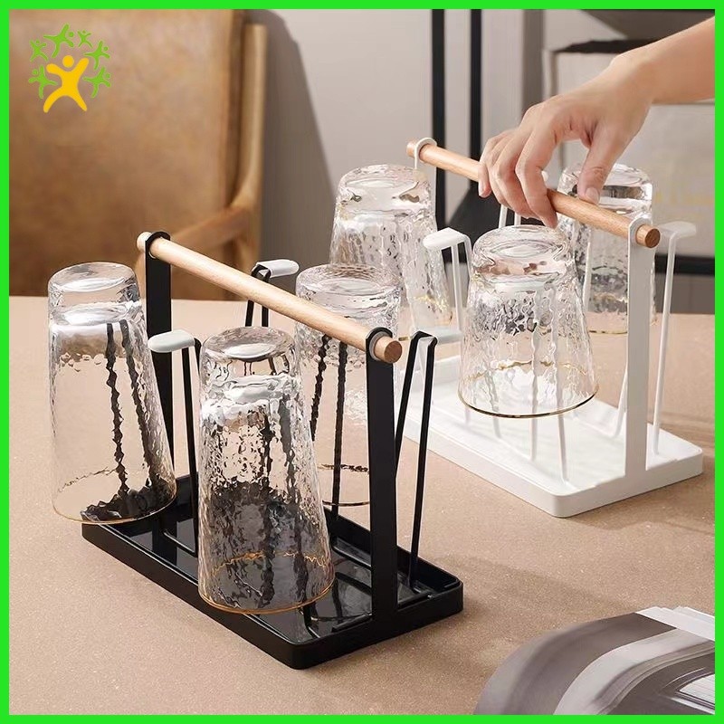 Glass Cup Rack Draining Drying Water Mug Drying Organizer Holder Stand ...