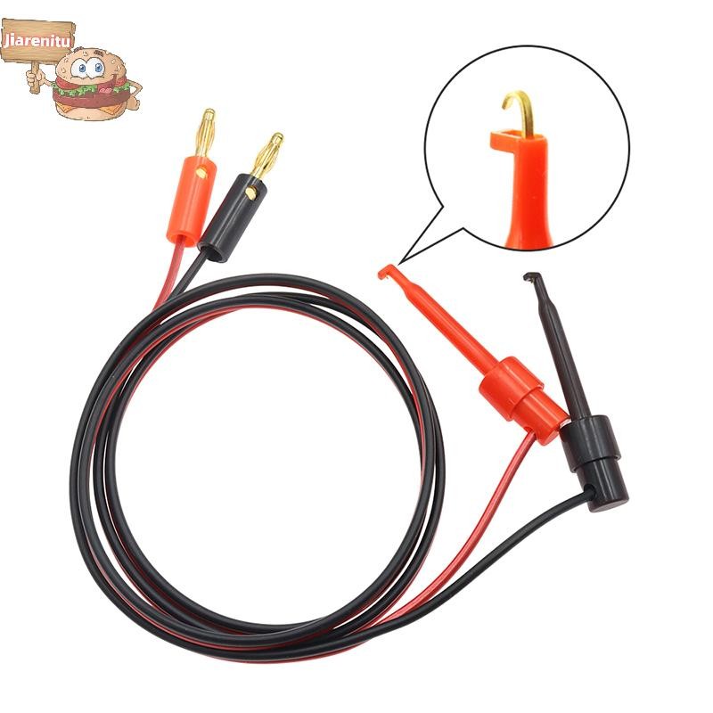 jia 1 Pair 4mm Banana Plug To Electric Hook Clip Test Cable Gold Plated ...