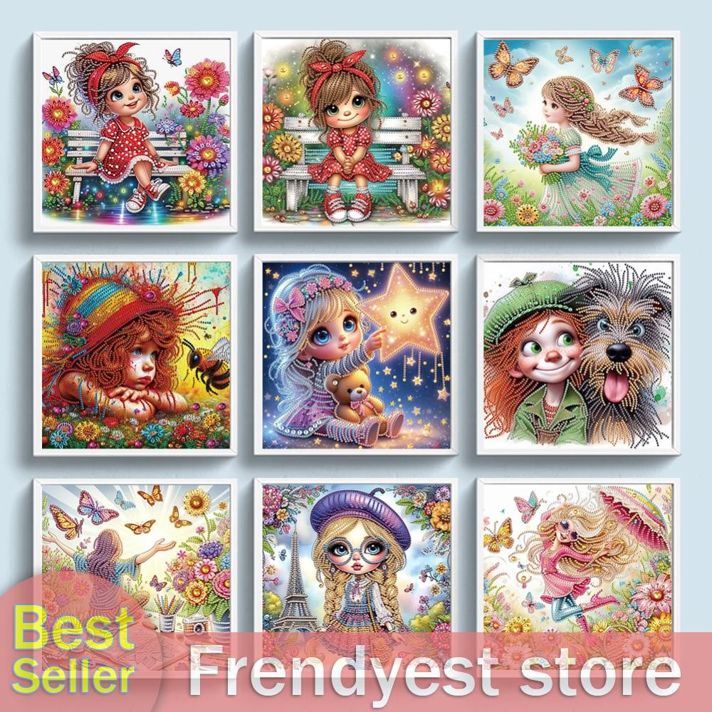 5D DIY Partial Special Shaped Drill Diamond Painting Kit Girl ...