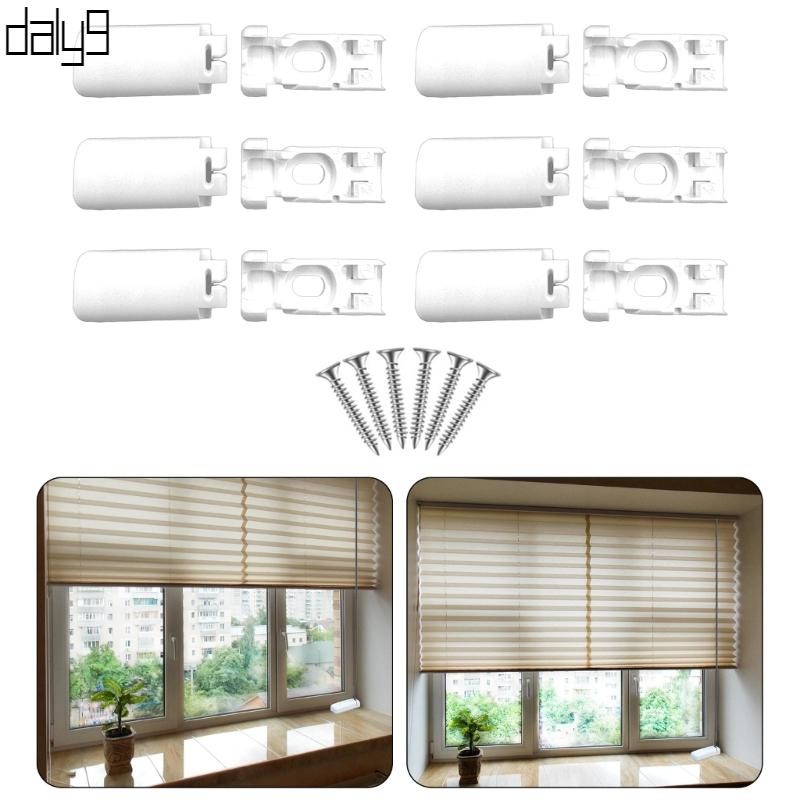 dal Set of 6 Pleated Shade Hold Down Brackets with Screws for Secure ...