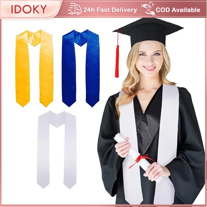 IDOKY Graduation Satin Ribbon Etiquette Stole Shoulder Strap School ...