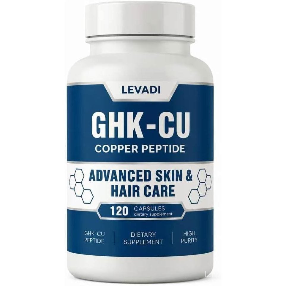ghk-cu peptide pills Copper Supplement, 120 Vegan Capsules High Potency Promotes Skin Repair, Radiant Skin Elasticity, Anti-Aging & Hair Growth Support Ewecxine GHK-Cu Copper Peptide Supplement,