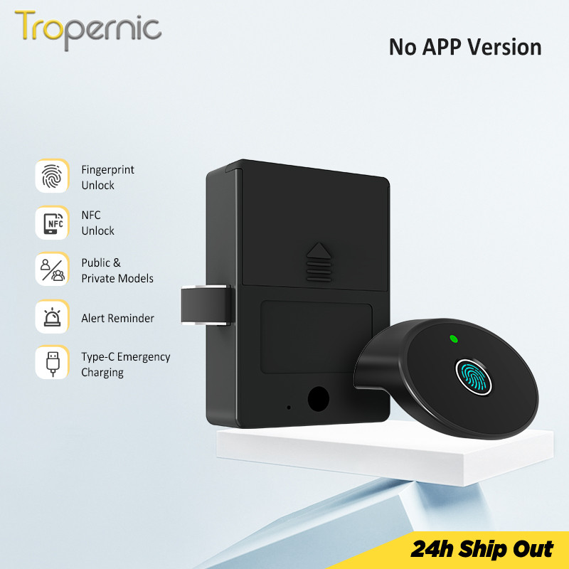Fingerprint Cabinet Lock Multi Functional Drawer Lock NFC Smart Cabiner ...
