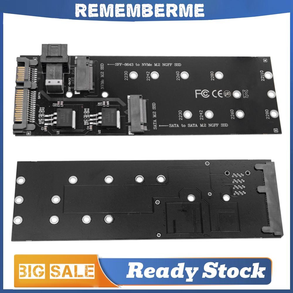 Chenyang CY Adaptateur SATA 22 Broches SFF-8643 Vers M.2 U.2 - Kit NGFF M-Key Slimline SAS NVME PCIe SSD