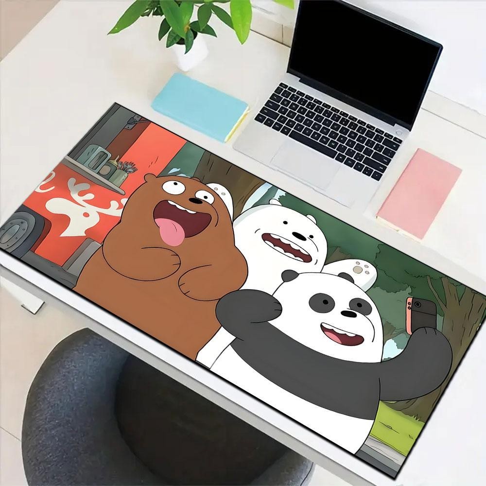 We Bare Bears Desk Mat Smooth Keyboard Large Gaming Mouse Pad Non-Slip ...