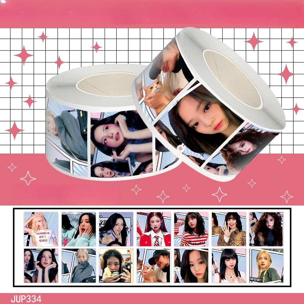 BLACK-P Roll Stickers (500 Pieces/Roll) - Adorable Decorative Roll ...
