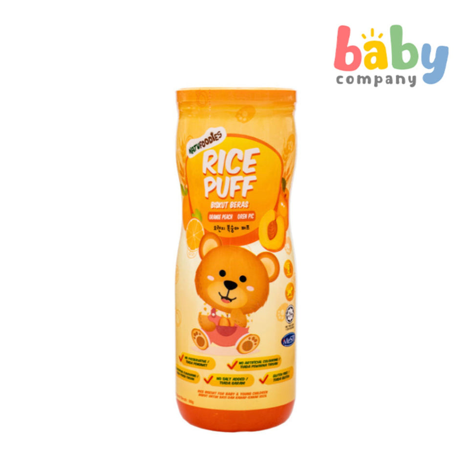 Natufoodies Rice Puff Biscuit Orange Peach (8 months+) 60g | Shopee ...