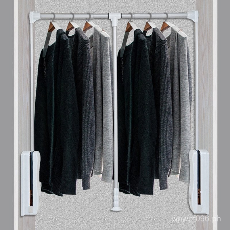 Wardrobe Rod Pull-Down Clothes Rack Pull-Down Wardrobe Rod Horizontal ...