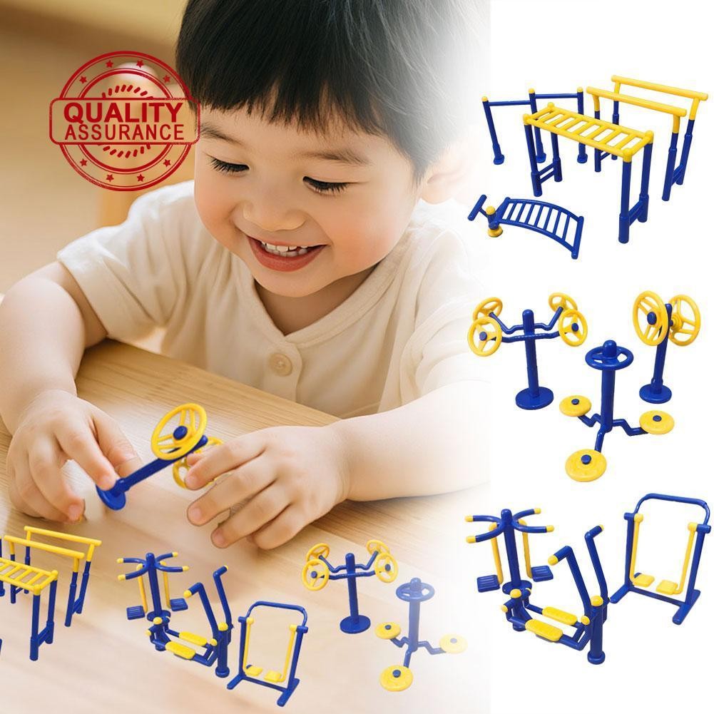 Miniature Gym Equipment Set - Abs Plastic Dollhouse Fitness Model With ...