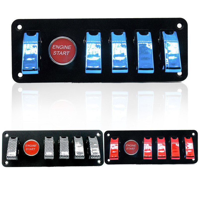Car One-Button Start Button Modified Racing Car led Light Rocker Switch ...