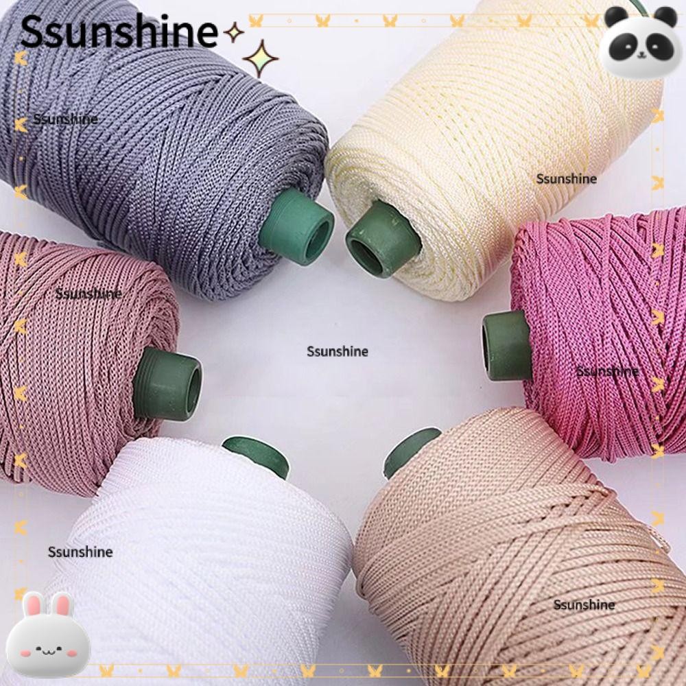 SSUNSHINE Crochet Yarn, Handmade 3mm Ice Rope Thread, Hand Knitting Bag ...