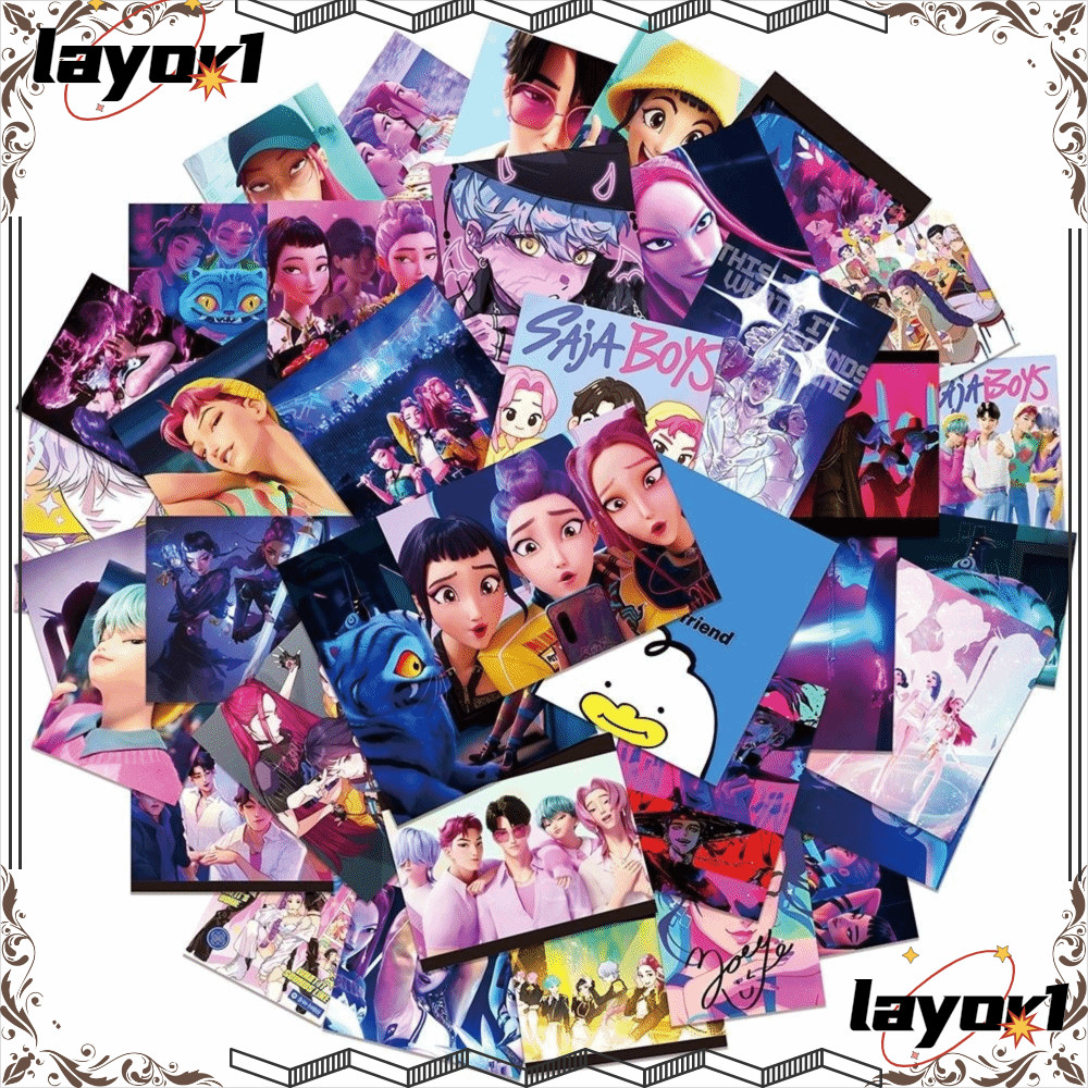 LAYOR 50/55/60/74Pcs Kpop Demon Hunters Stickers, Derpy|Waterproof Saja ...
