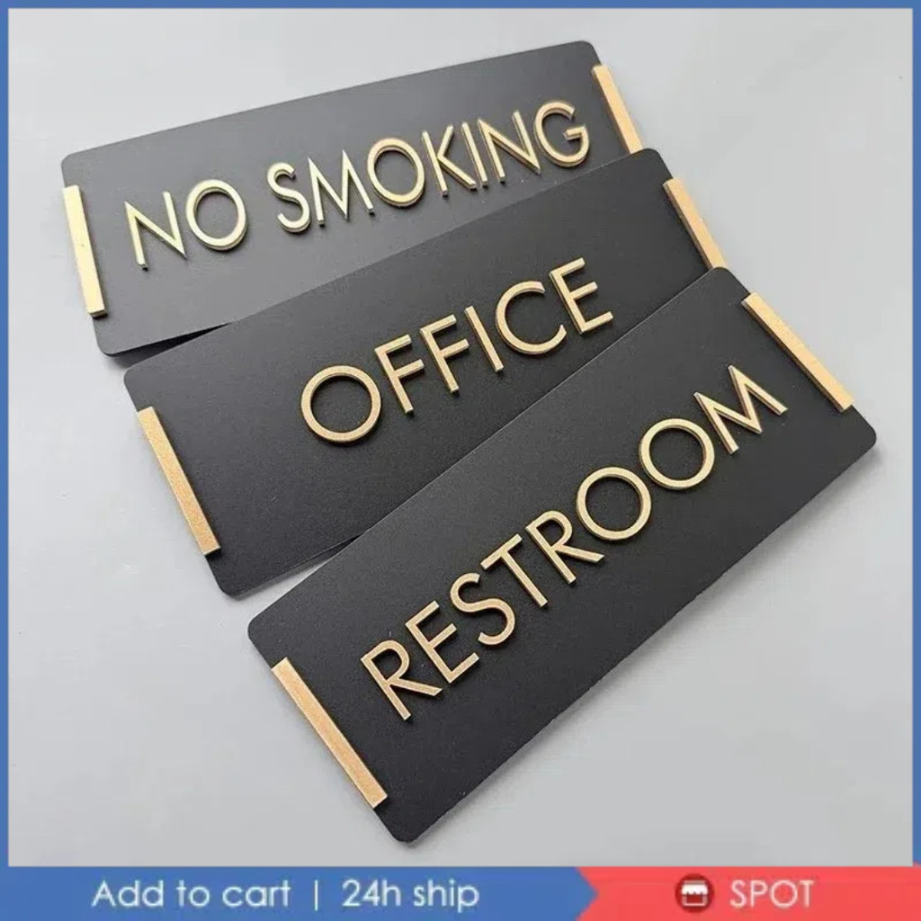 Acrylic 3D Signage Offices Door Signs Meeting Rooms Signage No Smoking ...