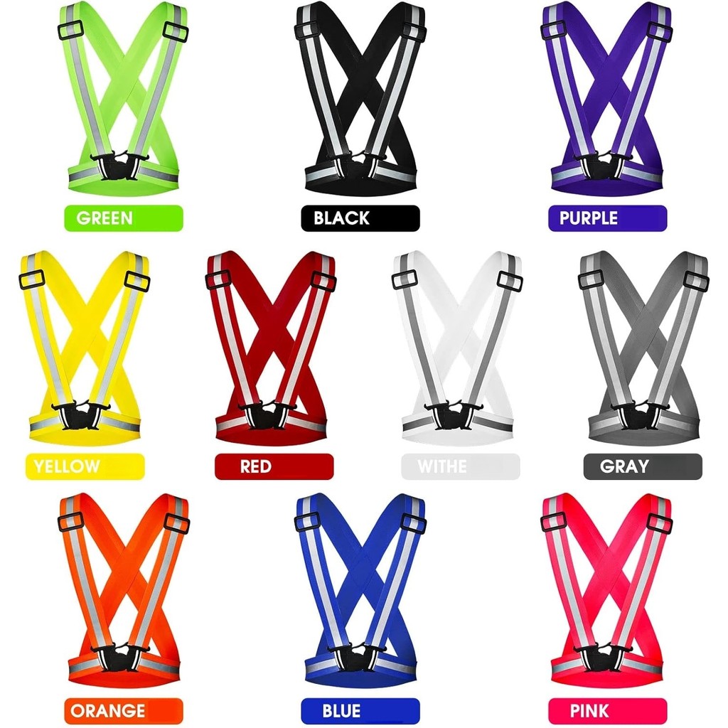 LLW High Visibility Reflective Vest Adjustable Safety Vest, for Night ...