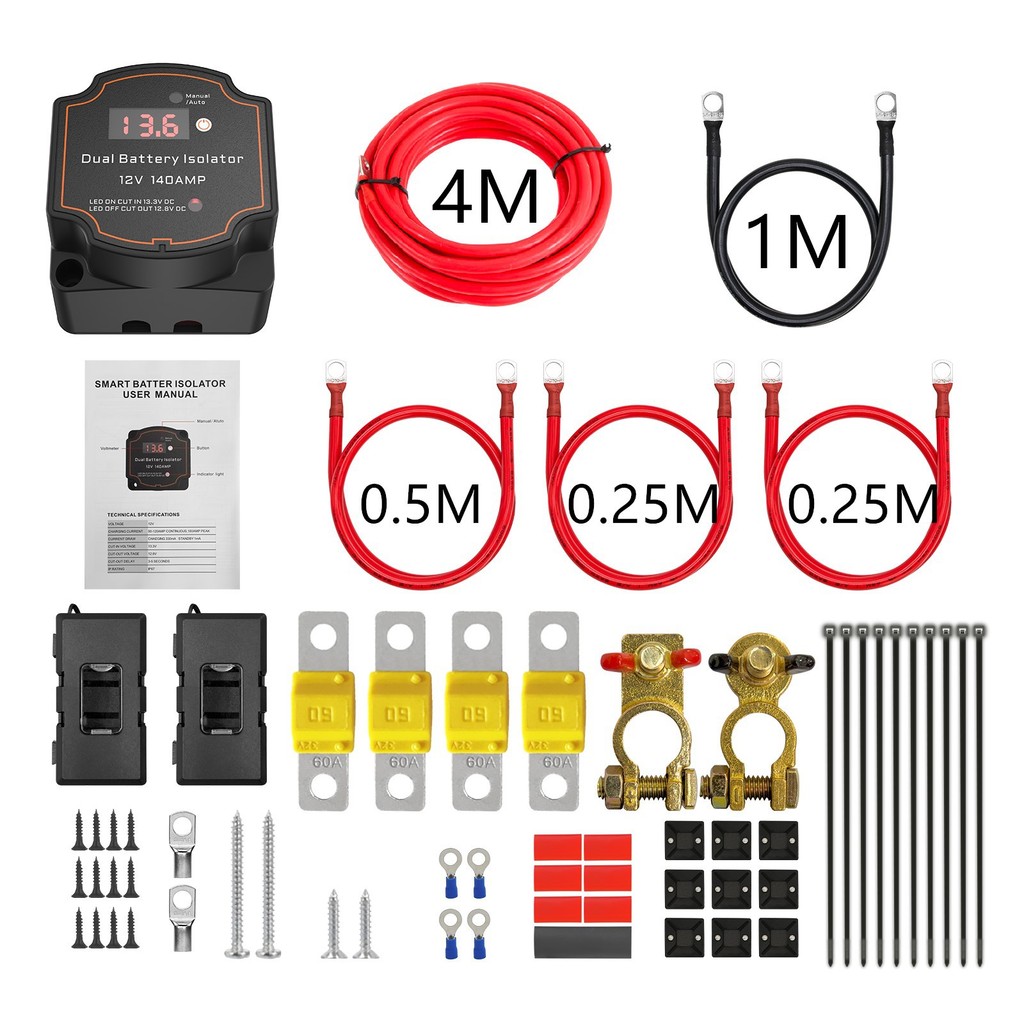 Intelligent Digital Display Dual Isolator Kit LED Voltmeter ...