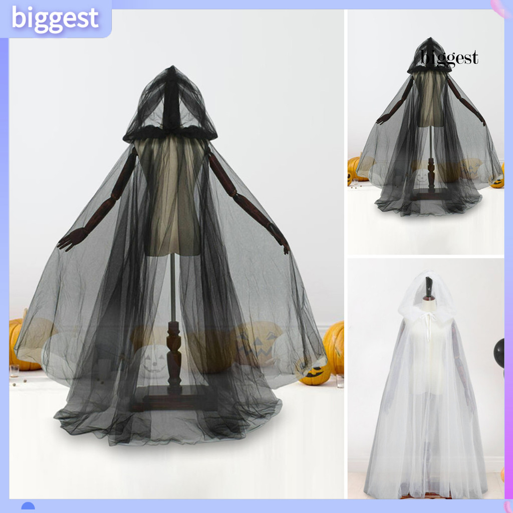 BGT Mesh Long Cloak Medieval Performance Cape Southeast Asian Halloween ...